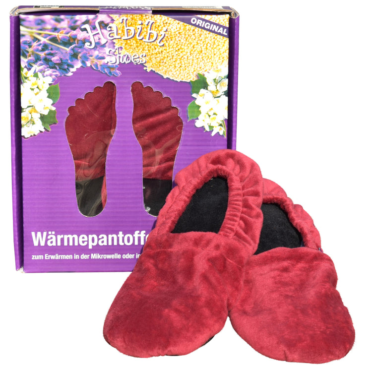 Habibi Wärmeschuhe - rot Größe L (EU 41-45)