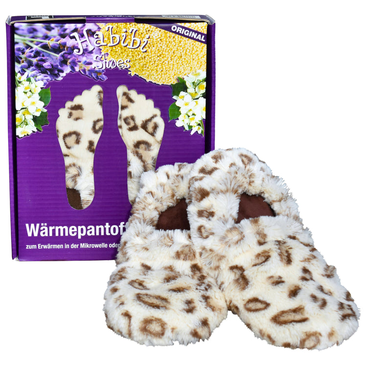 Habibi Wärmeschuhe - creme mit braunem Muster Größe L (EU 41-45)
Habibi Wärmeschuhe creme mit braunem Muster Größe L (EU 41-45) Slippers Hausschuhe Wärmepantoffeln für Mikrowelle und Backofen