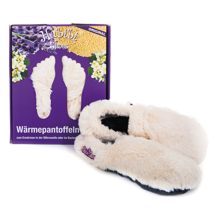 Habibi Wärmeschuhe - Creme Größe L (EU 41-45)