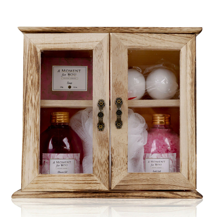 Accentra Körperpflegeset "A Moment for You" in Holzschrank