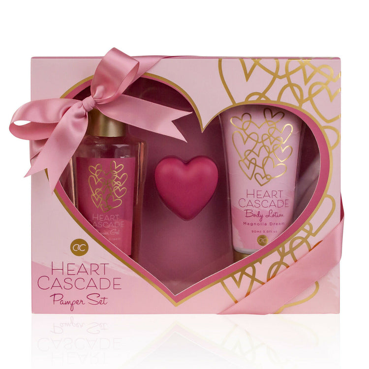 Accentra Körperpflegeset "Heart Cascade" mit herzförmigem Lipbalm