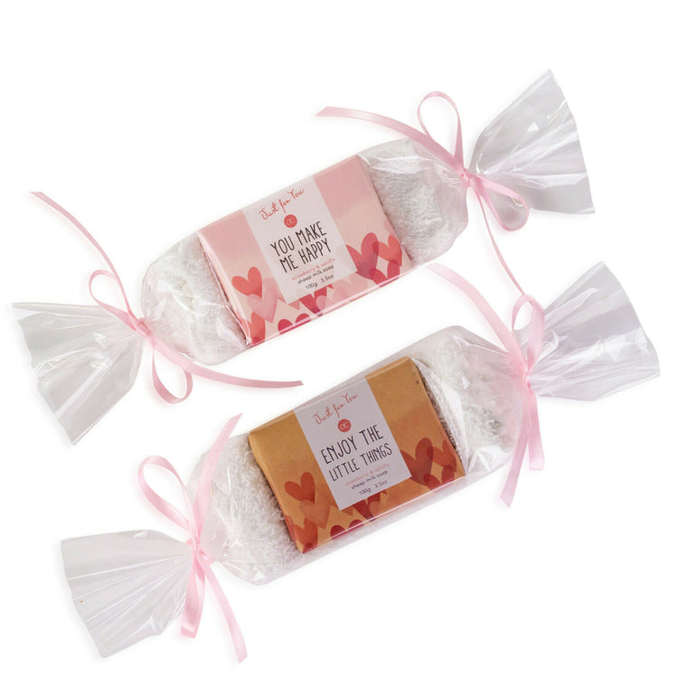 Accentra Geschenkset Schafsmilchseife "Just for You" in Bonbon-Verpackung