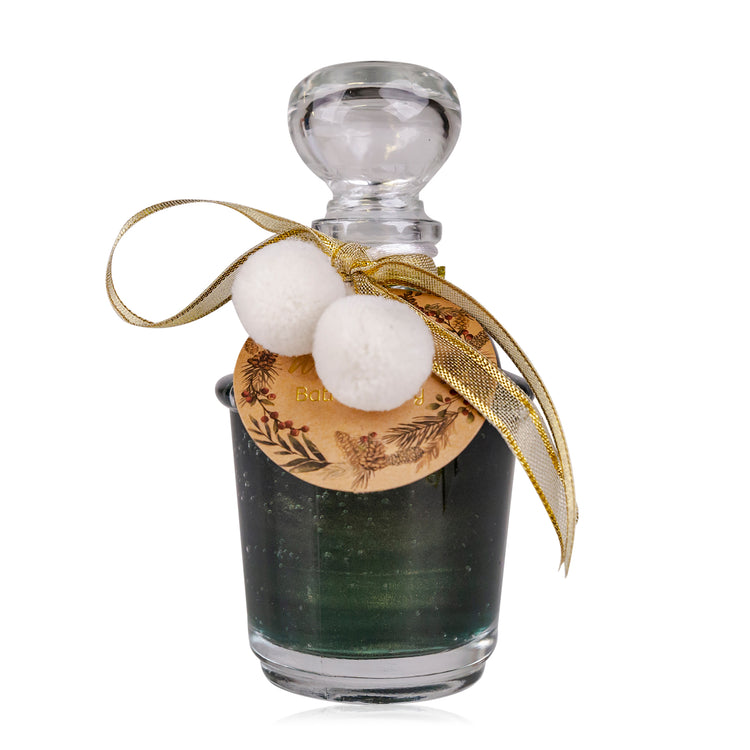 Badeschaum grün Flasche mit Schneebällen - 90ml