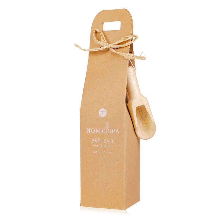 Accentra Badesalz "Home Spa" in Papiertüte mit Holzlöffel