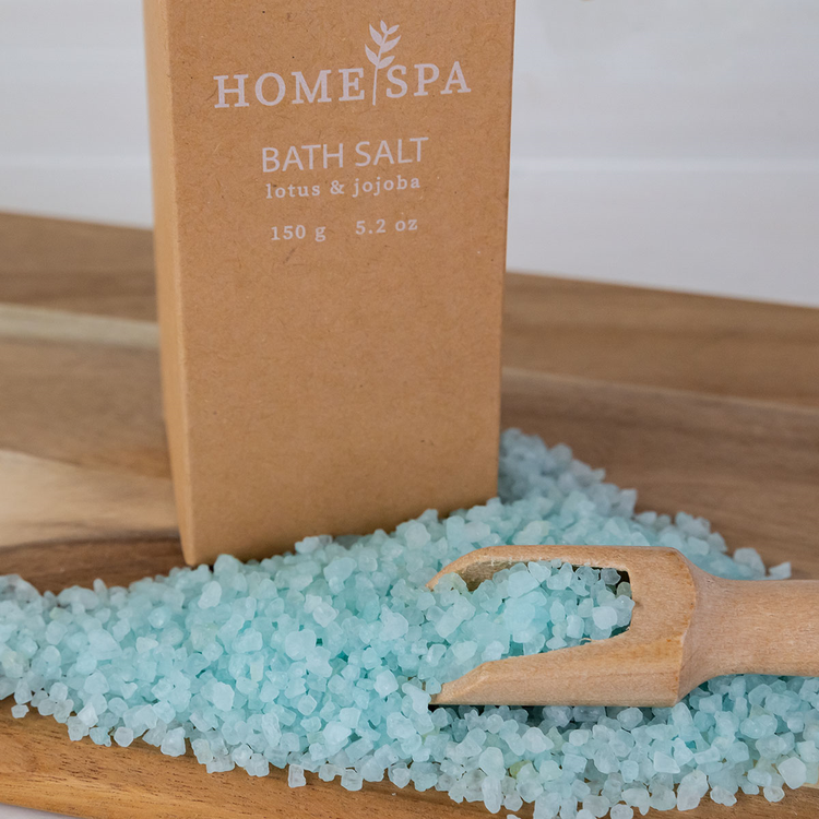 Accentra Badesalz "Home Spa" in Papiertüte mit Holzlöffel