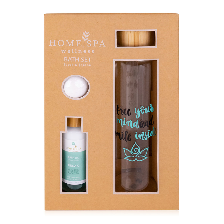 Accentra Badeset "Home Spa" mit Trinkflasche