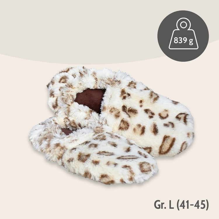 Habibi Wärmeschuhe - creme mit braunem Muster Größe L (EU 41-45)
Habibi Wärmeschuhe creme mit braunem Muster Größe L (EU 41-45) Slippers Hausschuhe Wärmepantoffeln für Mikrowelle und Backofen