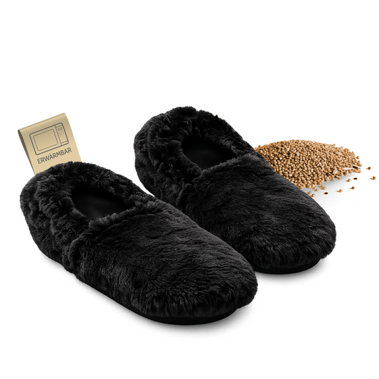Habibi Wärmeschuhe - Schwarz Größe L (EU 41-45)