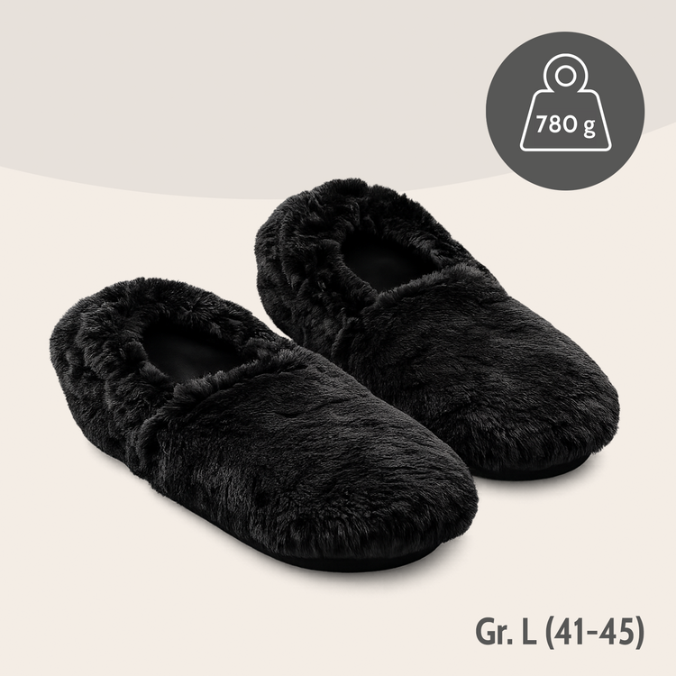 Habibi Wärmeschuhe - Schwarz Größe L (EU 41-45)