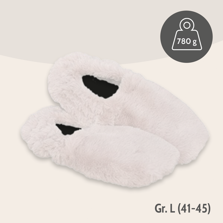 Habibi Wärmeschuhe - Creme Größe L (EU 41-45)