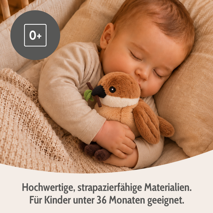 Habibi Wärmetiere Körnerkissen Kuscheltier Wärmflasche für Mikrowelle & Ofen - Ulmer Spatz Midi
