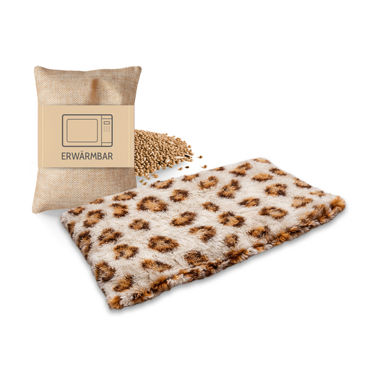 Wärmekissen Habibi Plush Premium Körnerkissen creme gefleckt