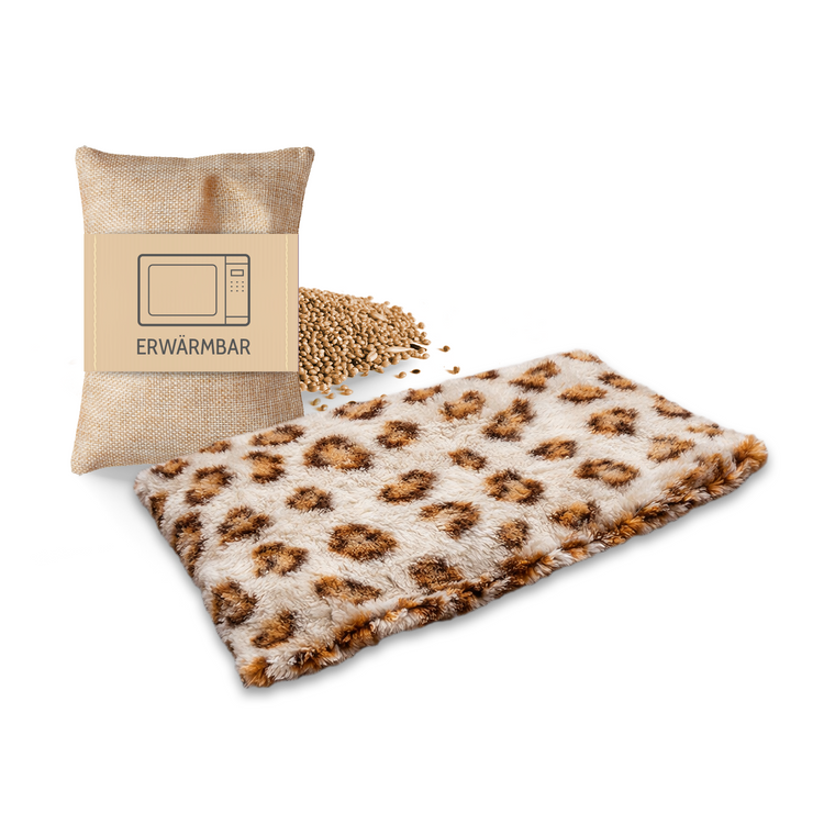 Wärmekissen Habibi Plush Premium Körnerkissen creme gefleckt