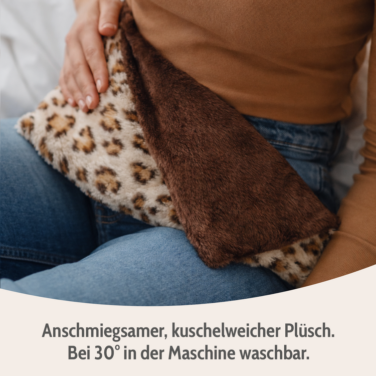 Wärmekissen Habibi Plush Premium Körnerkissen creme gefleckt