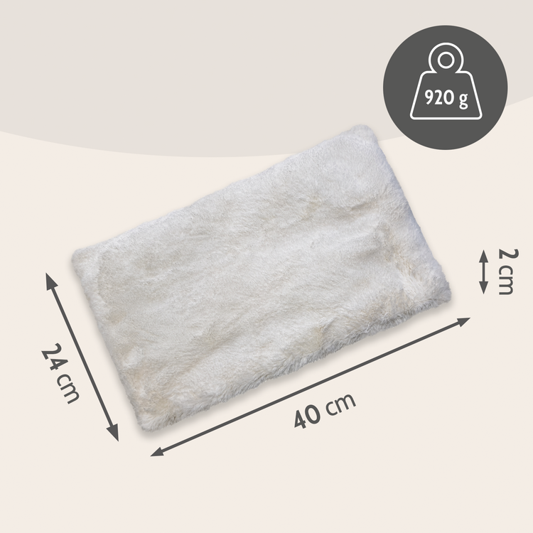 Wärmekissen Habibi Plush Premium Körnerkissen weiß