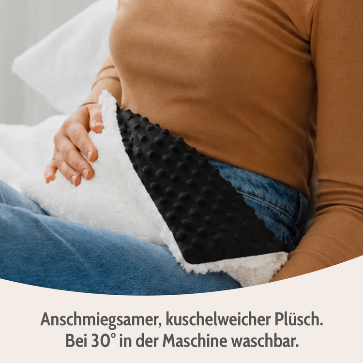 Wärmekissen Habibi Plush Premium Körnerkissen weiß