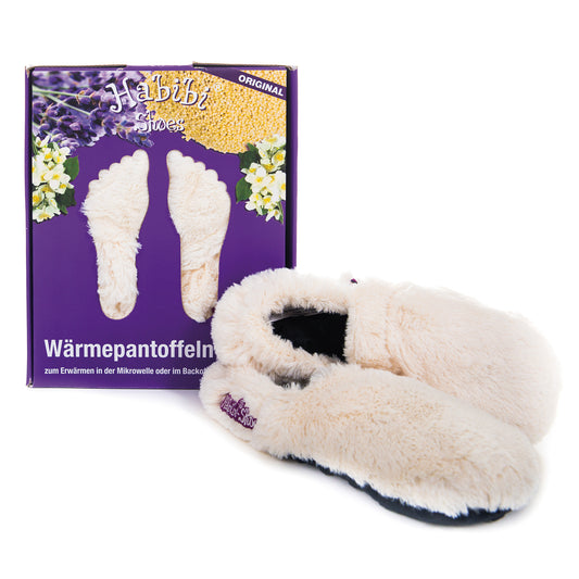 Habibi Wärmeschuhe - Creme Größe L (EU 41-45)